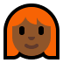 👩🏾‍🦰 woman: medium-dark skin tone, red hair display on Windows